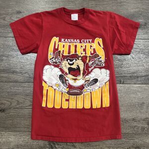 Vintage 90s Artex Kansas City Chiefs Taz Touchdown Shirt Small